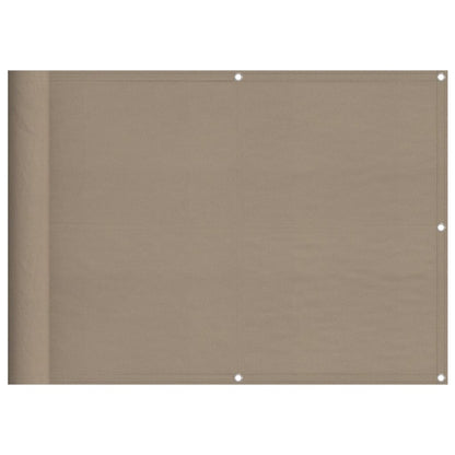Balkon-Sichtschutz Taupe 75x800 cm 100 % Polyester-Oxford