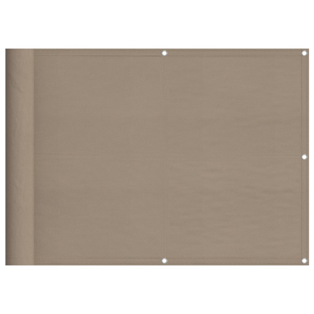 Balkon-Sichtschutz Taupe 75x1000 cm 100 % Polyester-Oxford