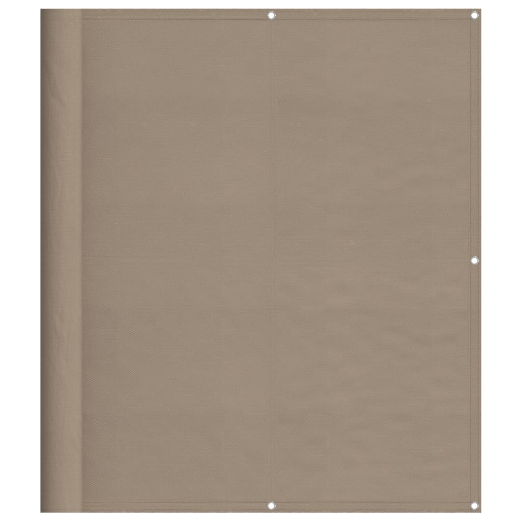 Balkon-Sichtschutz Taupe 120x1000 cm 100 % Polyester-Oxford