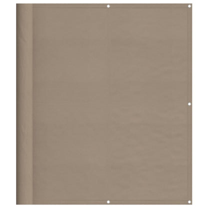 Balkon-Sichtschutz Taupe 120x1000 cm 100 % Polyester-Oxford