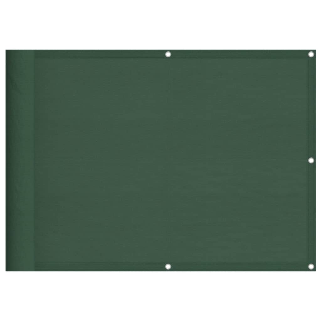 Balkon-Sichtschutz Dunkelgrün 75x800 cm 100 % Polyester-Oxford