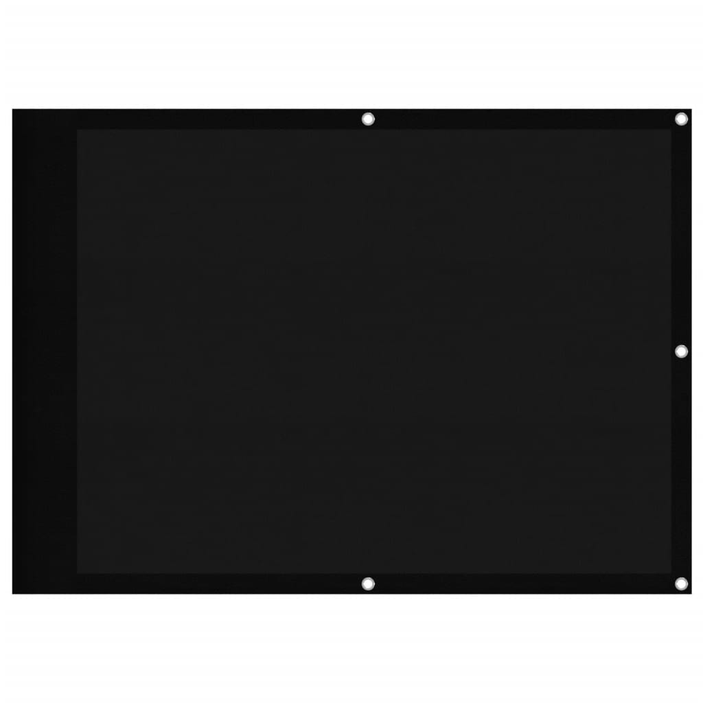Balkon-Sichtschutz Schwarz 75x1000 cm 100 % Polyester-Oxford