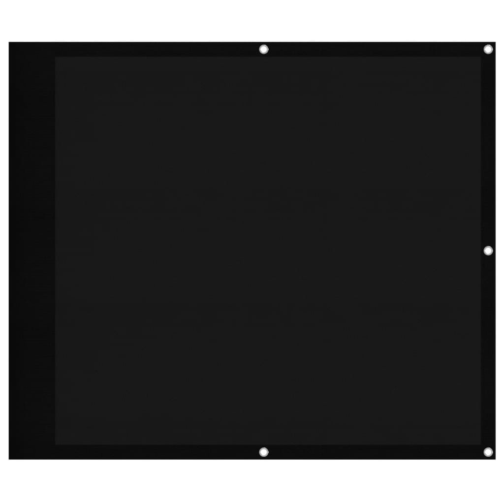 Balkon-Sichtschutz Schwarz 90x700 cm 100 % Polyester-Oxford