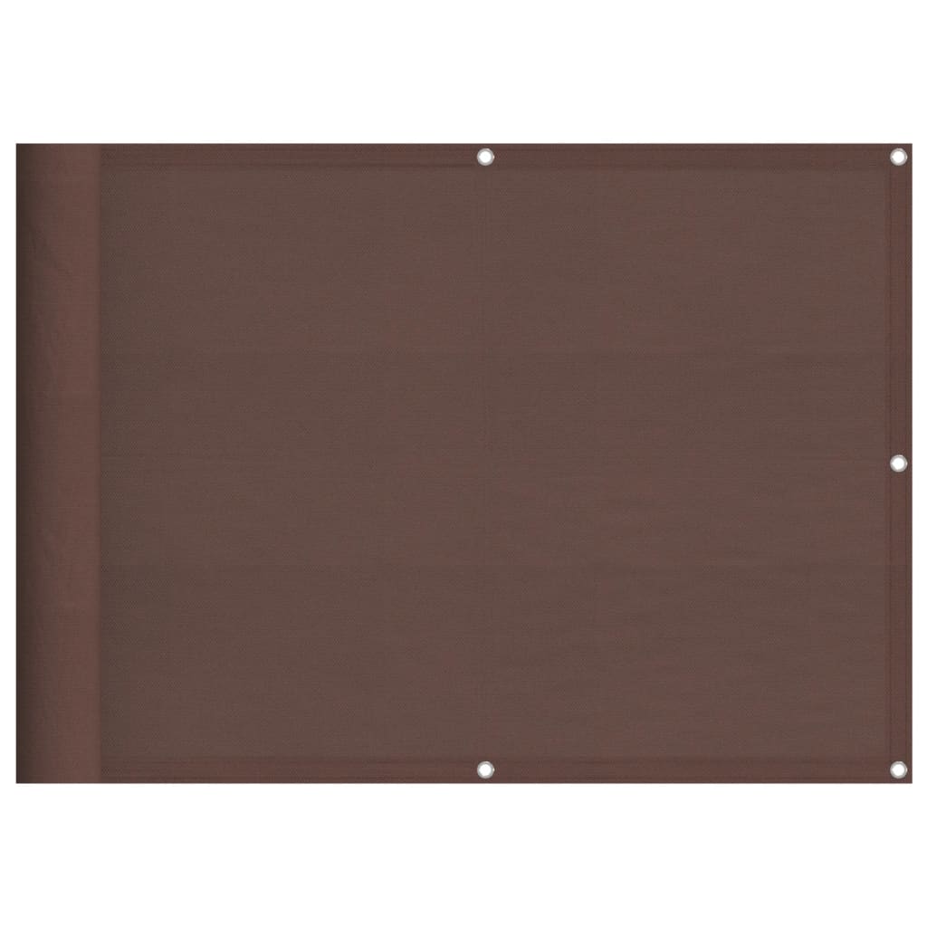 Balkon-Sichtschutz Braun 75x1000 cm 100 % Polyester-Oxford