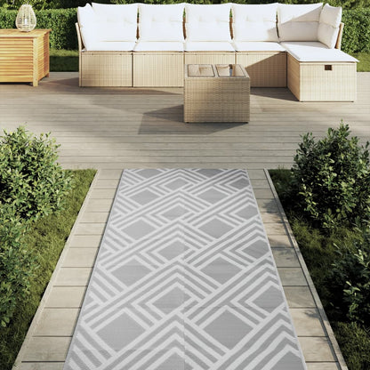 Outdoor-Teppich ARAKIL Grau 80x250 cm PP