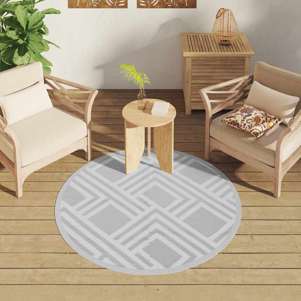 Outdoor-Teppich ARAKIL Grau Ø120 cm PP