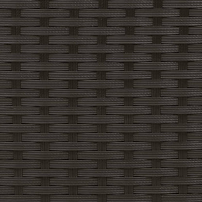 Sonnenliege mit Dach und Kissen Schwarz Poly Rattan