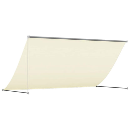 Markise Einziehbar Creme 300x150 cm Stoff und Stahl