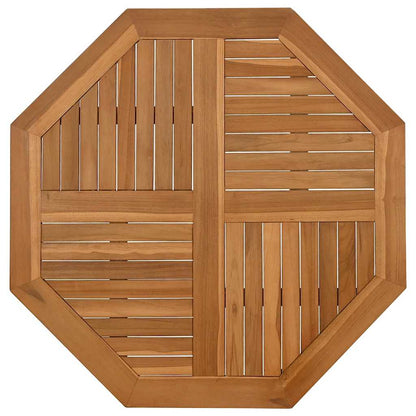 Tischplatte 90x90x2,5 cm Achteckig Massivholz Teak