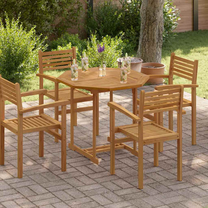 Tischplatte 90x90x2,5 cm Achteckig Massivholz Teak