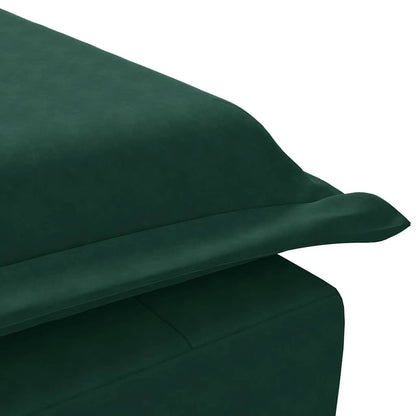 Massage-Chaiselongue mit Nackenrolle Dunkelgrün Samt