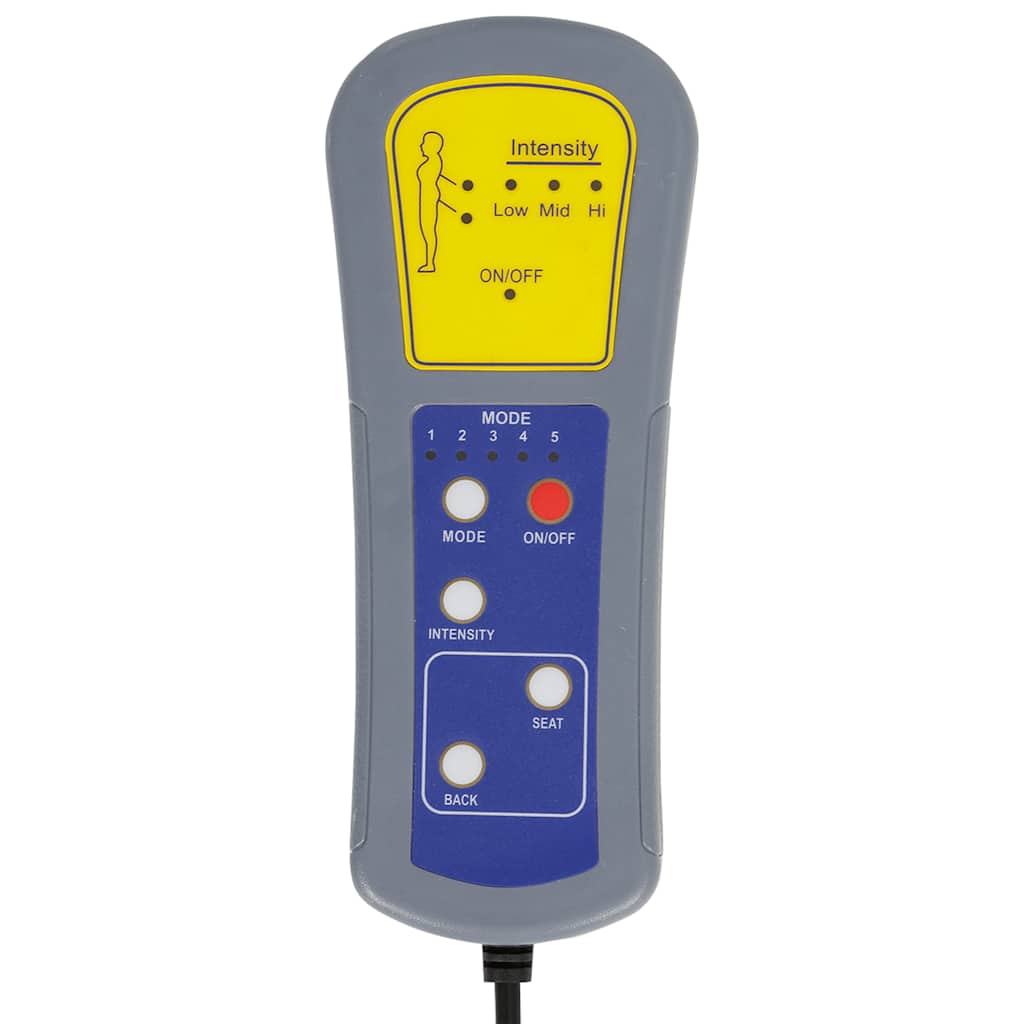 Massage-Chaiselongue mit Kissen Dunkelgrau Stoff