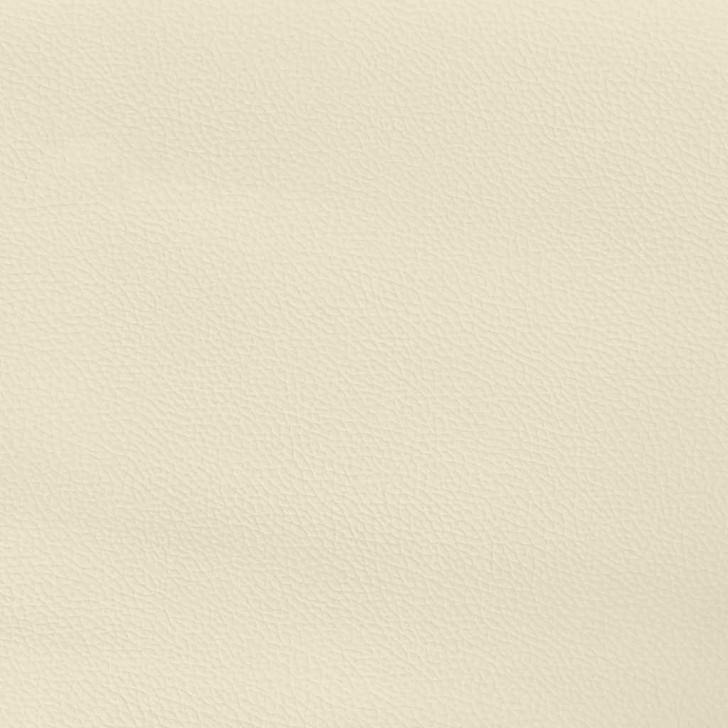 Bettgestell ohne Matratze Creme 120x190 cm Kunstleder