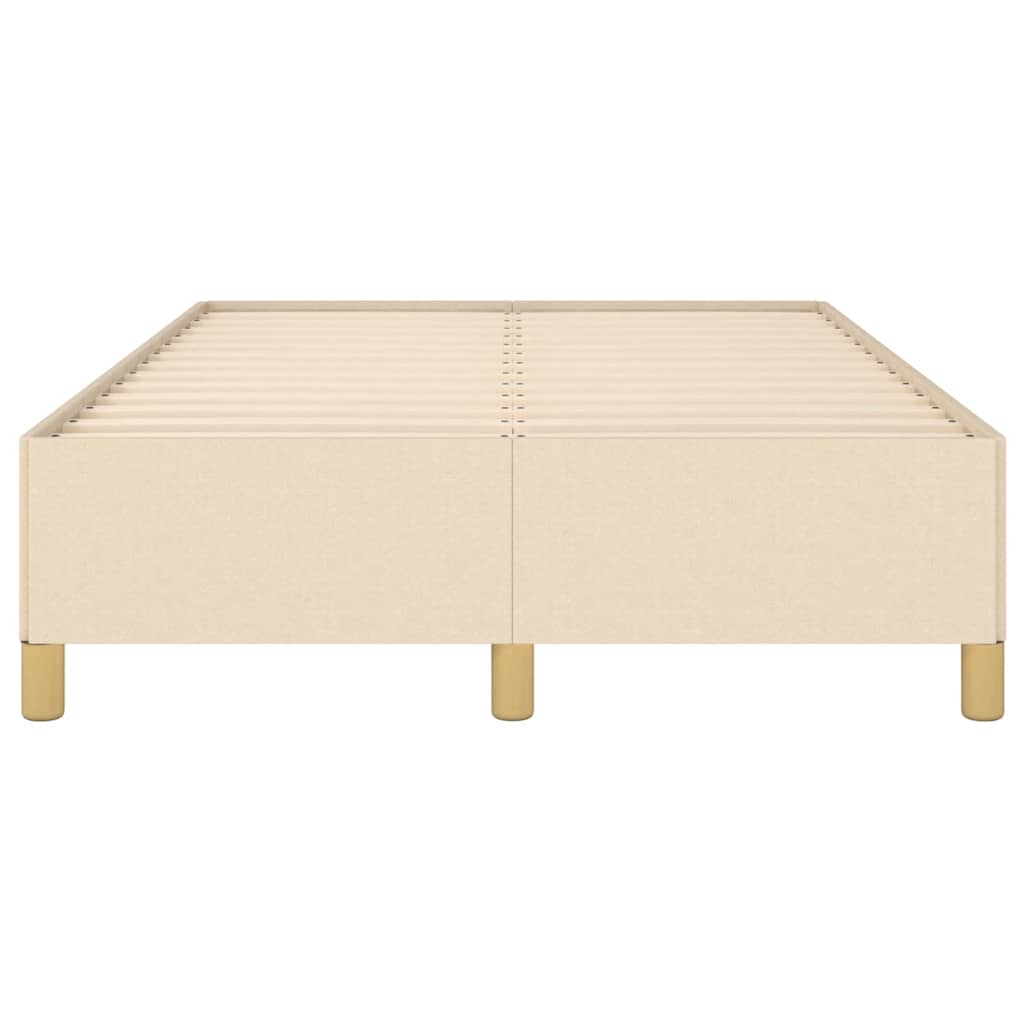 Bettgestell ohne Matratze Creme 120x190 cm Stoff