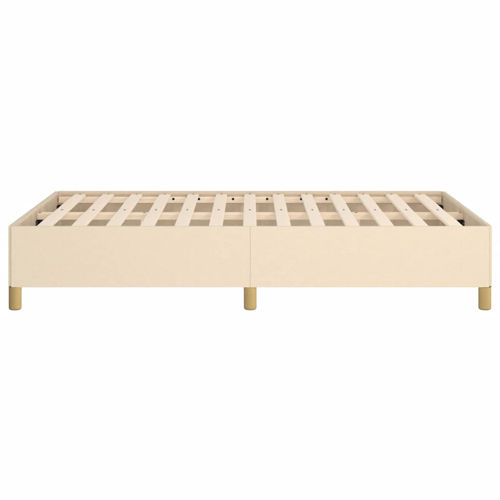 Bettgestell ohne Matratze Creme 120x190 cm Stoff
