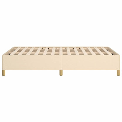 Bettgestell ohne Matratze Creme 120x190 cm Stoff