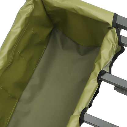 Angelwagen Grün mit Rad Pulverbeschichteter Stahl