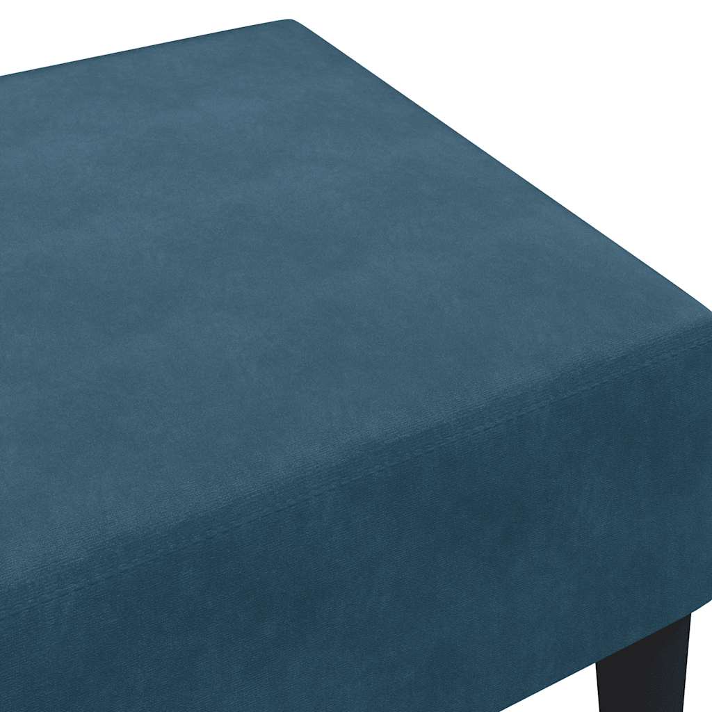 Fußhocker Blau 77x55x31 cm Samt