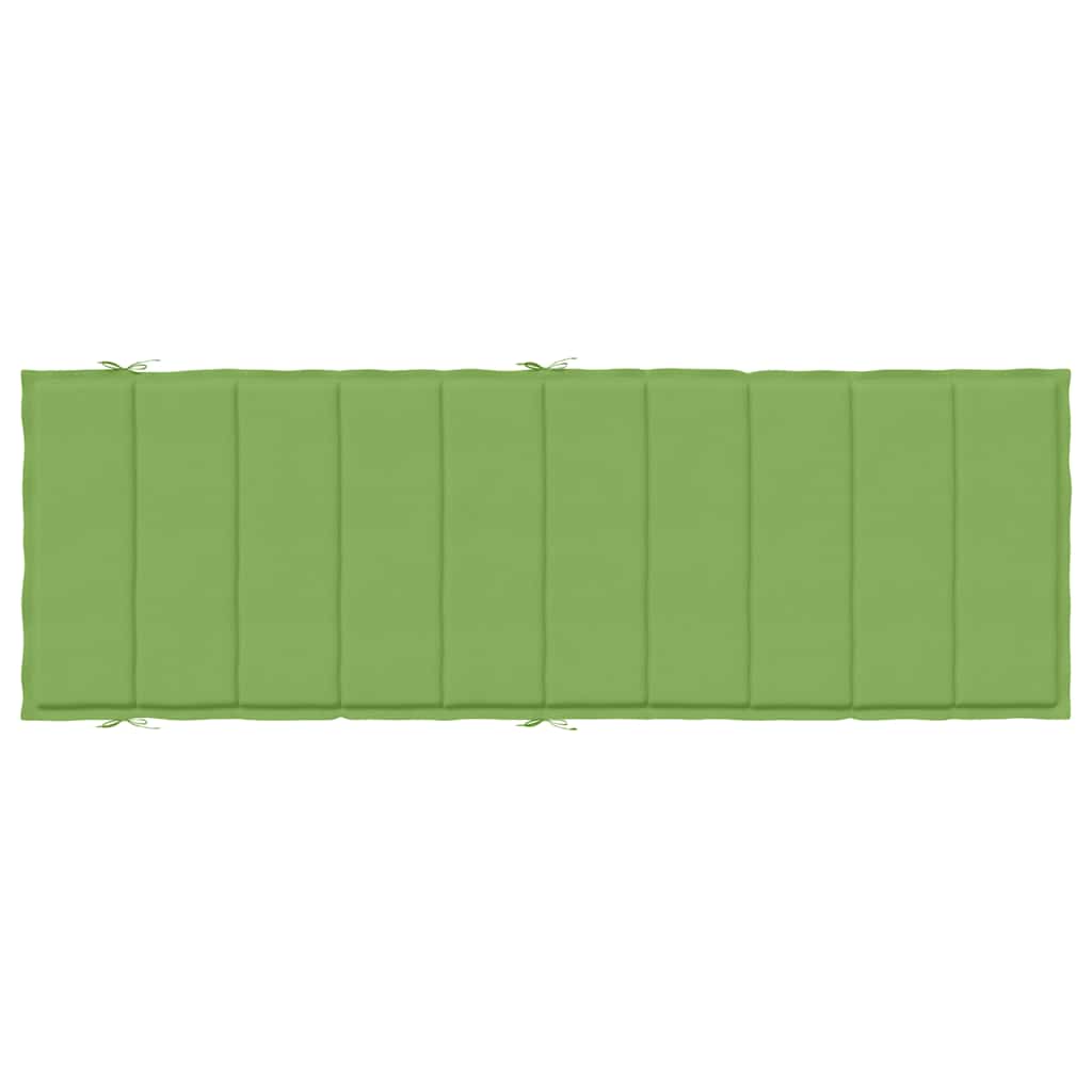 Sonnenliegen-Auflage Melange Grün 186x58x4 cm Stoff