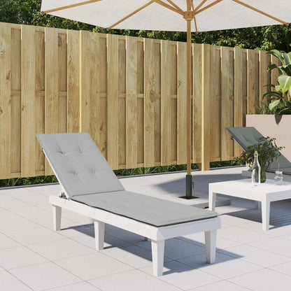 Liegestuhl-Auflage Melange Hellgrau (75+105) x 50 x 4 cm Stoff