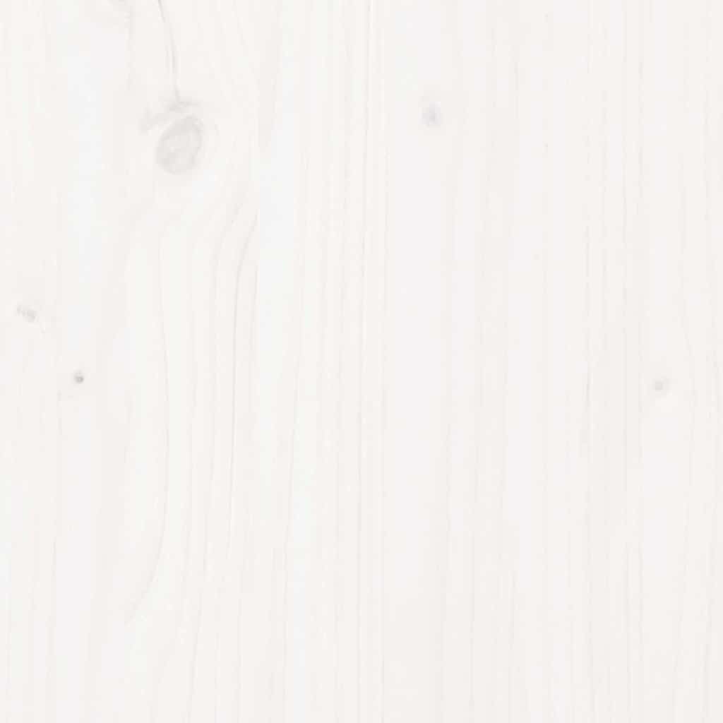 Gartentisch Weiß 100x50x75 cm Massivholz Kiefer