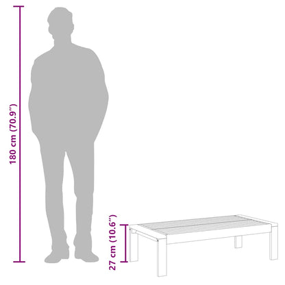 Gartentisch 100x50x27 cm Massivholz Akazie