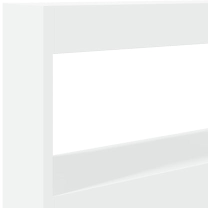 LED-Kopfteil mit Ablagen Weiß 120x17x102 cm