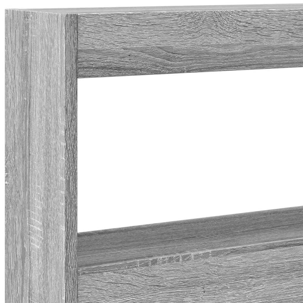 LED-Kopfteil mit Ablage Grau Sonoma 180x17x102 cm