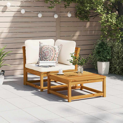Garten-Ecksofa mit Kissen 73x73x65 cm Massivholz Akazie