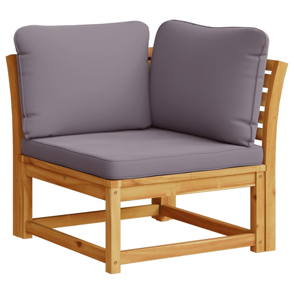 Garten-Ecksofa mit Kissen 73x73x65 cm Massivholz Akazie