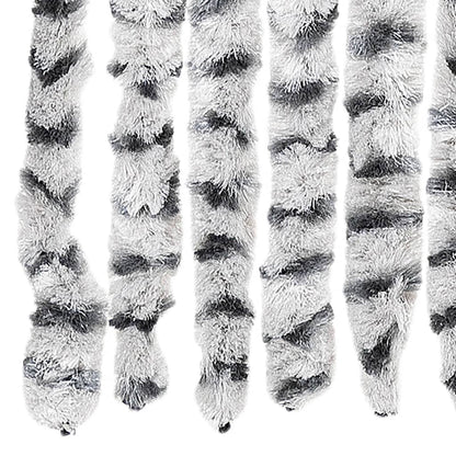 Fliegenvorhang Hellgrau und Dunkelgrau 100x200 cm Chenille