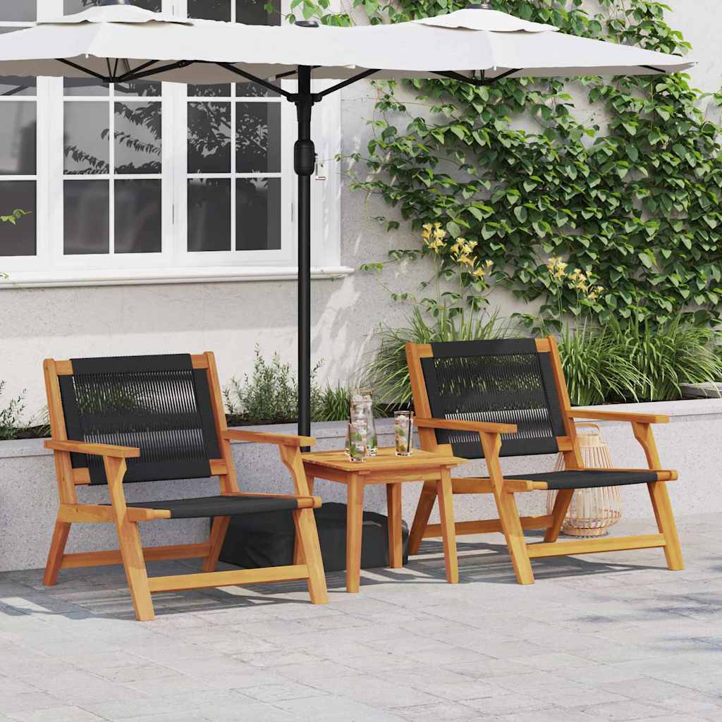 gartenmöbel 2 pcs Schwarz 67 x 76 x 73 cm Massivholz Akazie