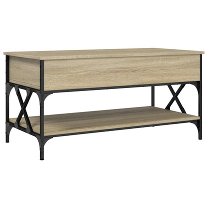 Couchtisch Sonoma-Eiche 100x50x50 cm Holzwerkstoff und Metall