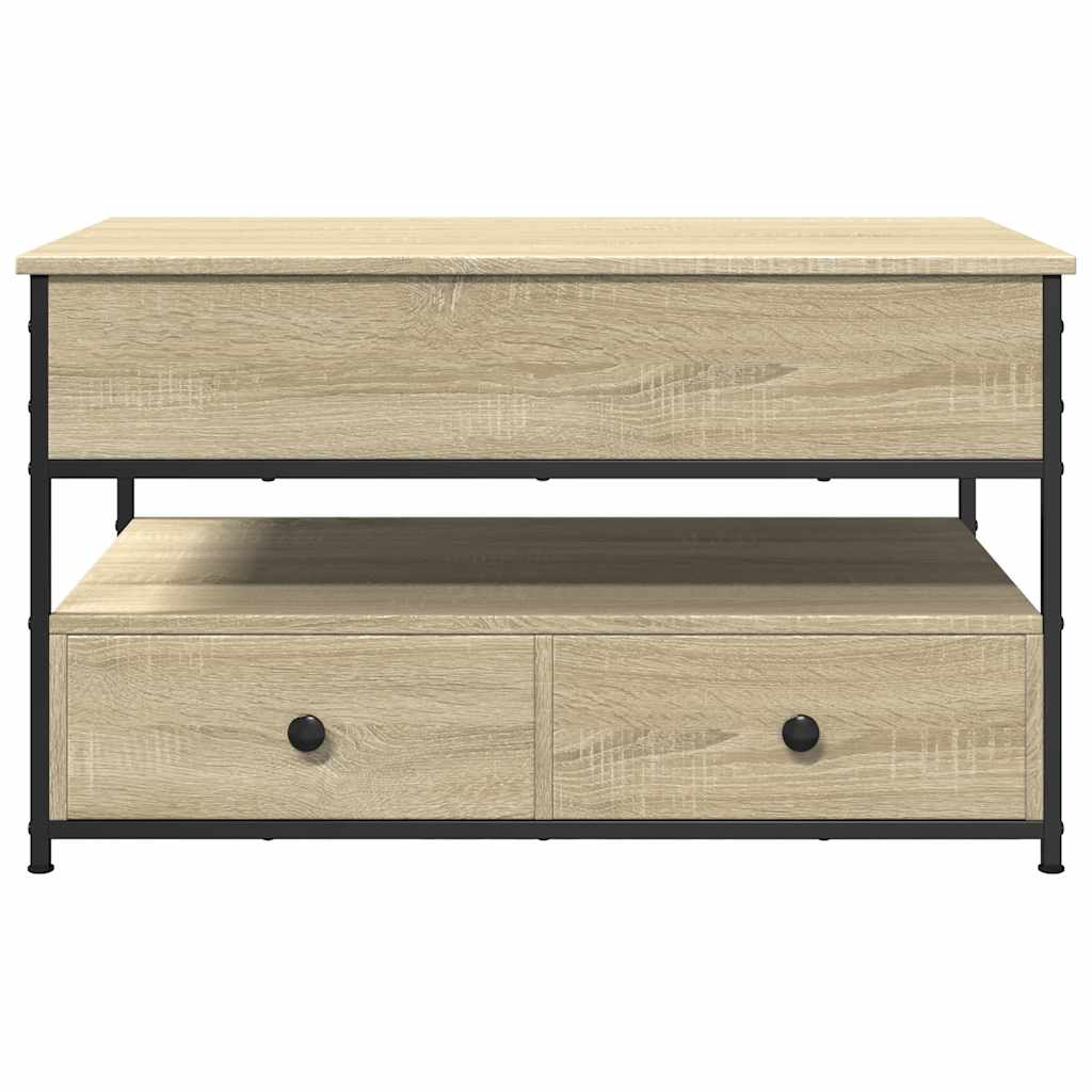 Couchtisch Sonoma-Eiche 85x50x50 cm Holzwerkstoff und Metall
