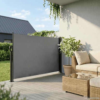Seitenmarkise Ausziehbar Anthrazit 160x500 cm