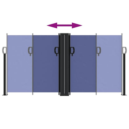 Seitenmarkise Ausziehbar Blau 120x600 cm