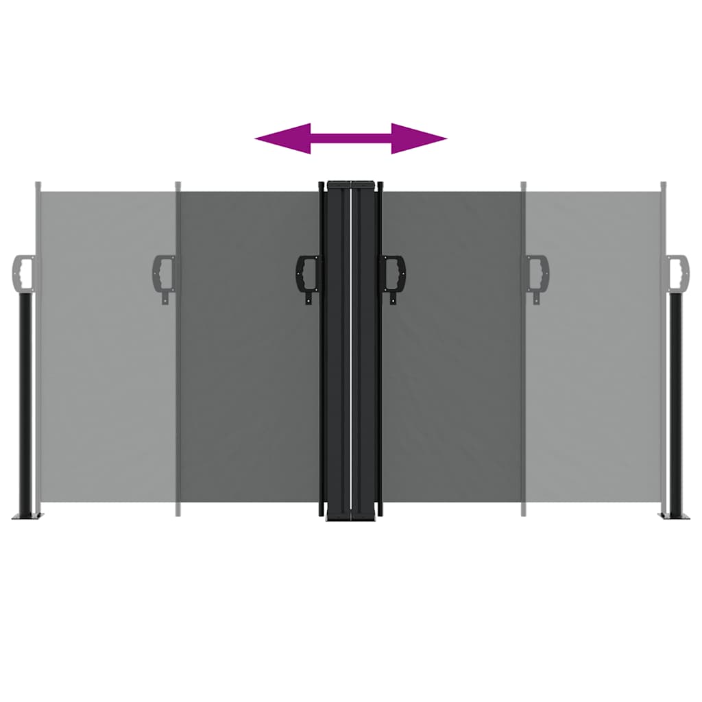 Seitenmarkise Ausziehbar Anthrazit 120x600 cm