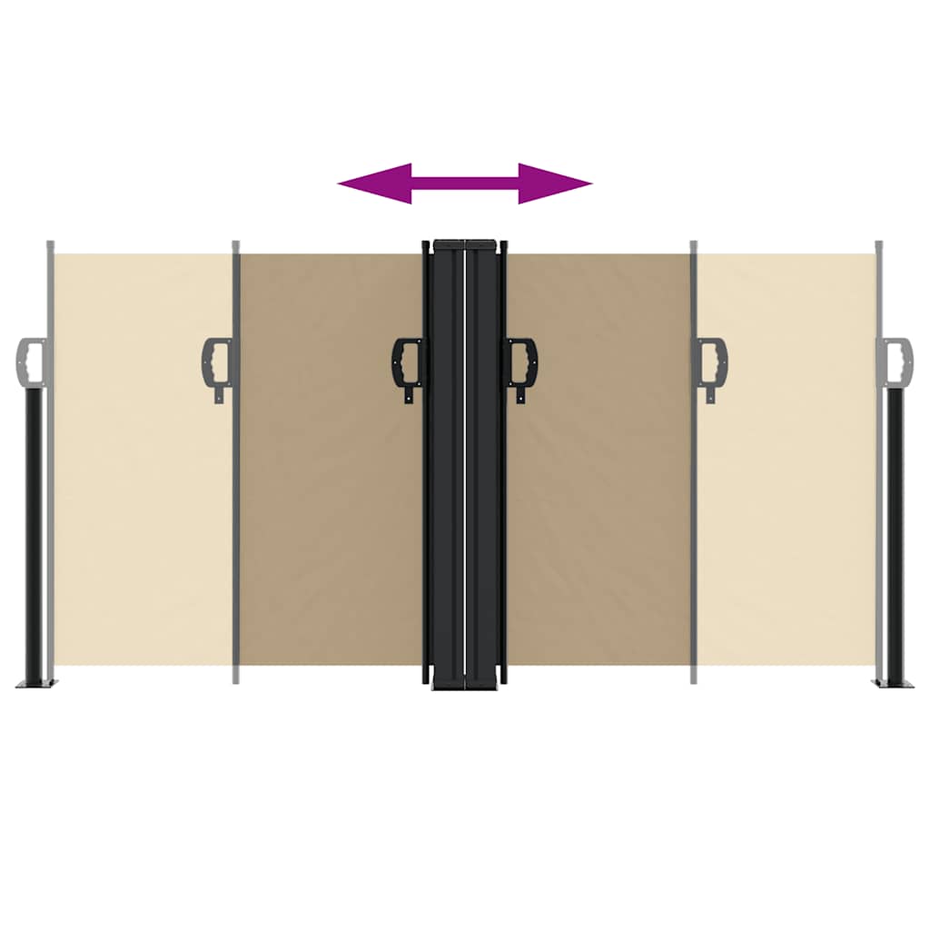 Seitenmarkise Ausziehbar Beige 120x600 cm