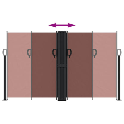 Seitenmarkise Ausziehbar Braun 140x600 cm