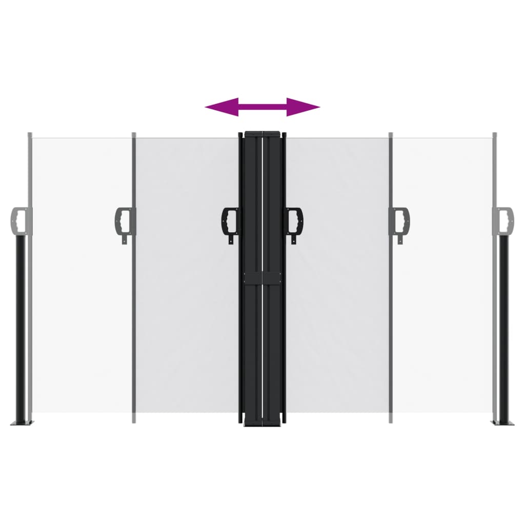 Seitenmarkise Ausziehbar Weiß 140x600 cm