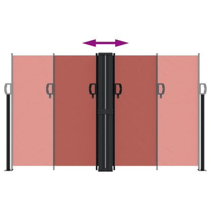 Seitenmarkise Ausziehbar Terrakottarot 140x600 cm