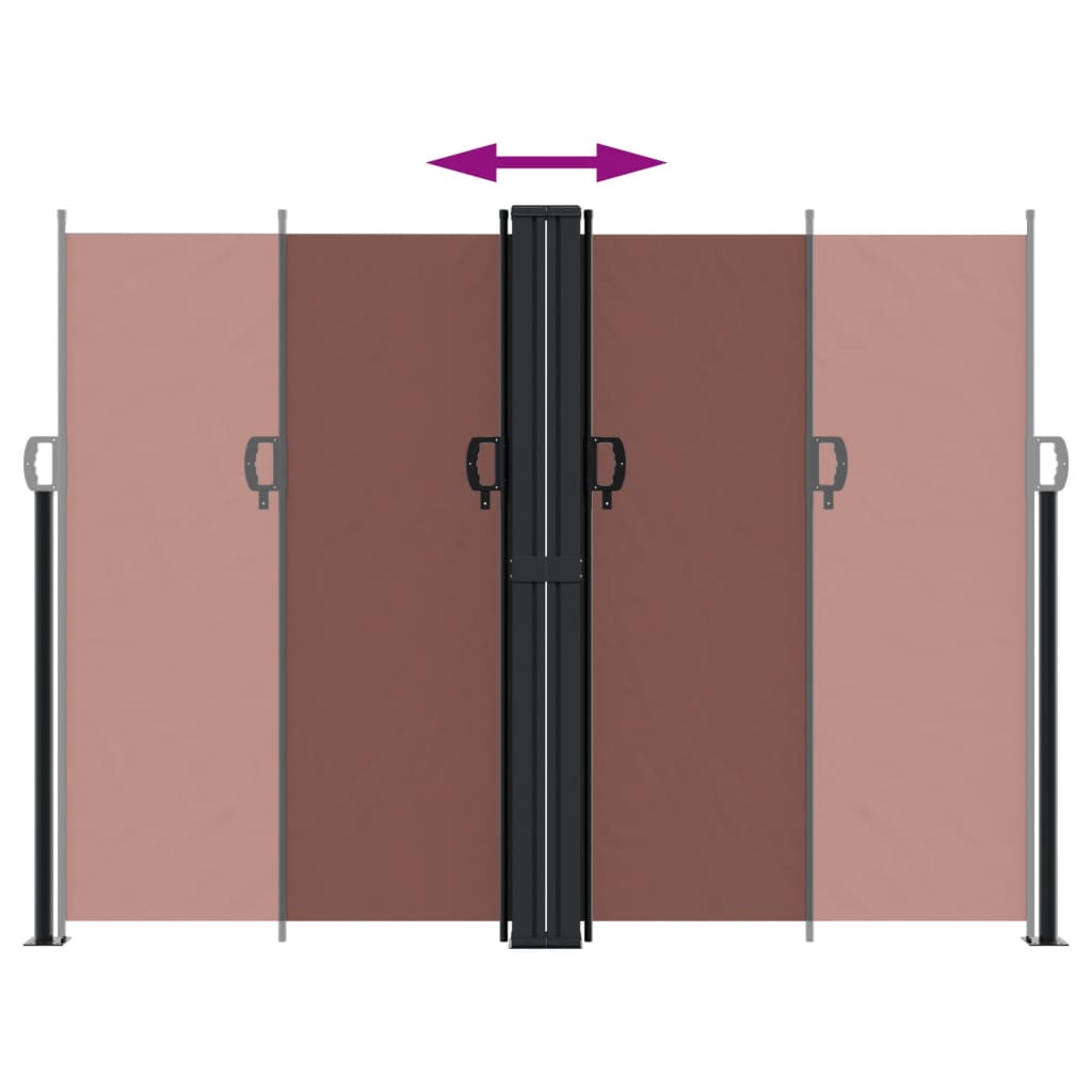 Seitenmarkise Ausziehbar Braun 180x600 cm