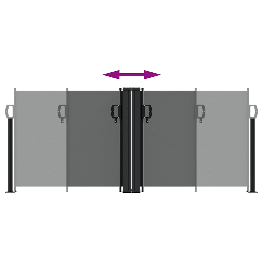 Seitenmarkise Ausziehbar Anthrazit 100x1000 cm