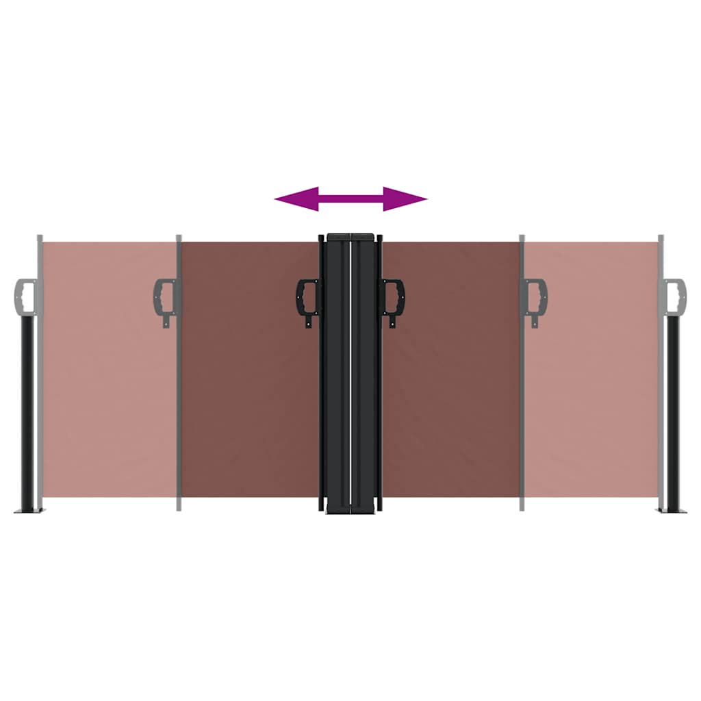 Seitenmarkise Ausziehbar Braun 100x1000 cm