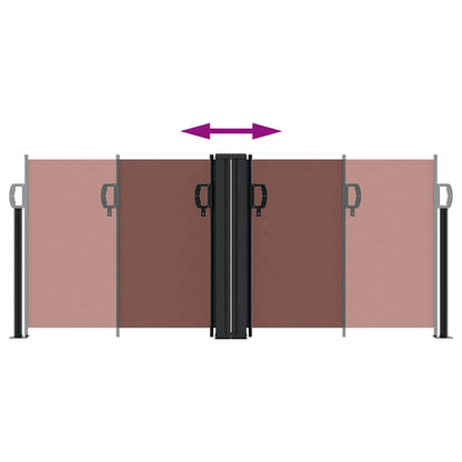 Seitenmarkise Ausziehbar Braun 100x1000 cm