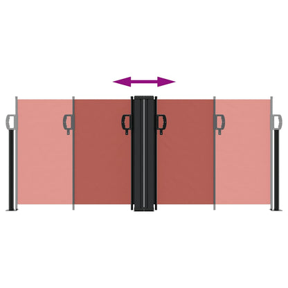 Seitenmarkise Ausziehbar Terrakottarot 100x1000 cm