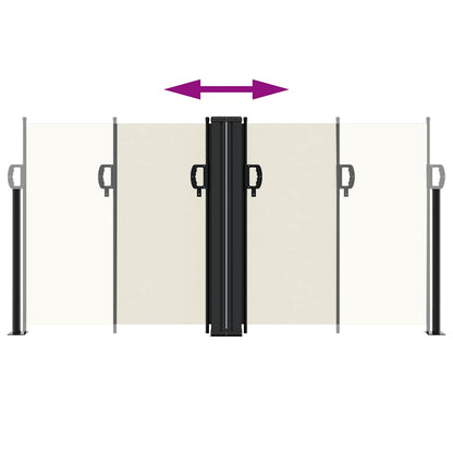 Seitenmarkise Ausziehbar Creme 120x1000 cm