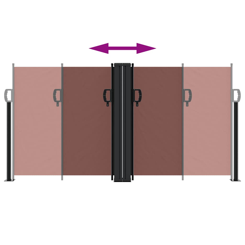 Seitenmarkise Ausziehbar Braun 120x1000 cm