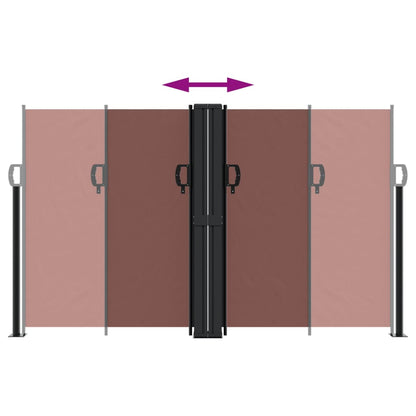Seitenmarkise Ausziehbar Braun 140x1000 cm