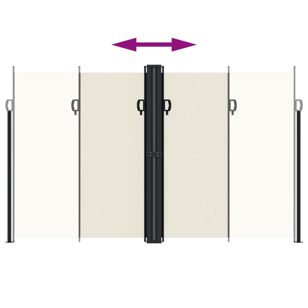 Seitenmarkise Ausziehbar Creme 200x1000 cm